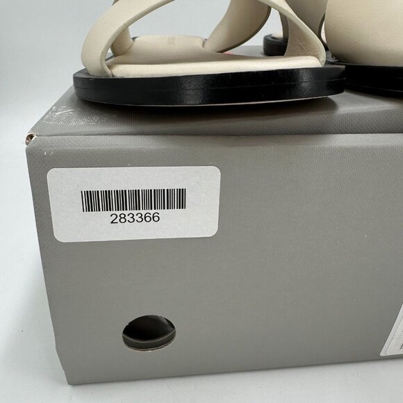 Everlane The City Crossover Sandals sz 7 Parchment Leather Ankle Strap Buckle - Picture 7 of 7